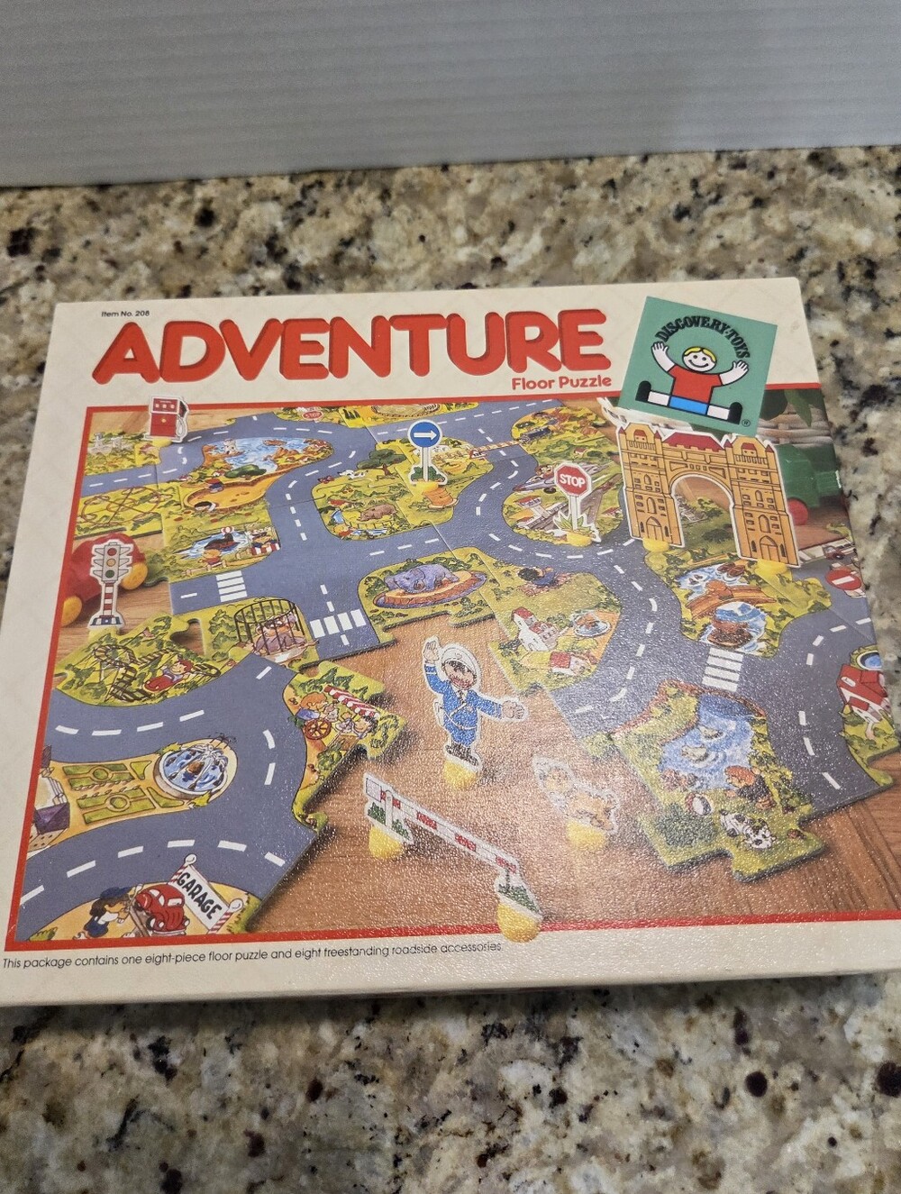 Discovery Toys Adventure Floor Puzzle Roadside Accessories for Kids Vintage 1986